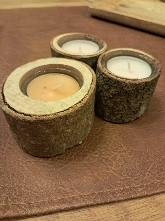 Holzkerzenset